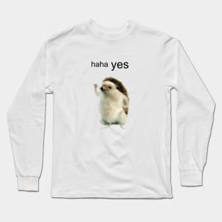 Tesla "haha yes" Long Sleeve T-Shirt